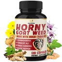 BMVINVOL Horny Goat Weed for menn og kvinner med Maca, Tribulus, Ginseng, Ashwagandha, Tongkat Ali - 120 kapsler for 4 måneders forsyning