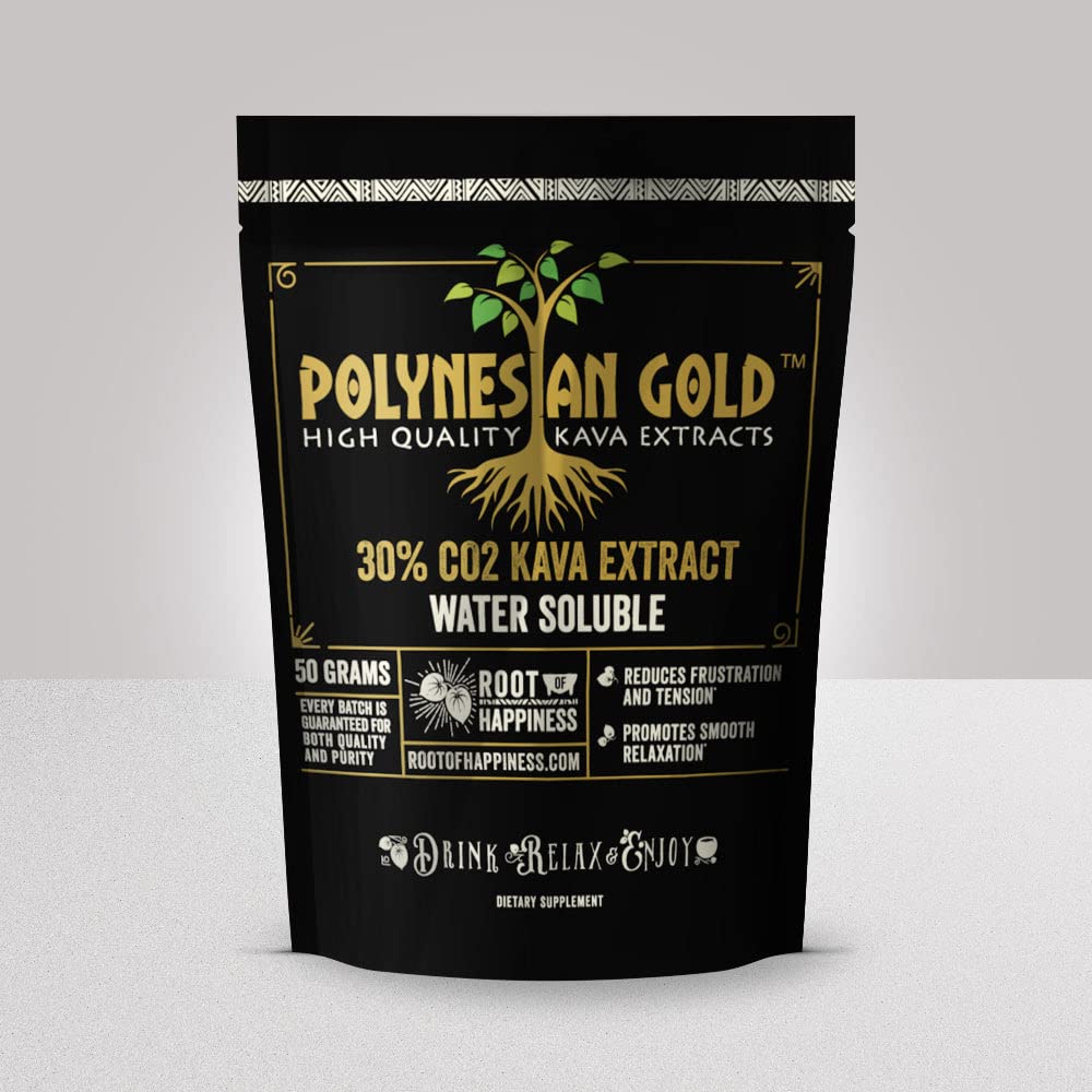 Polynesien GoldTM vannløselig Co2 Kava Extract- 50g Veske
