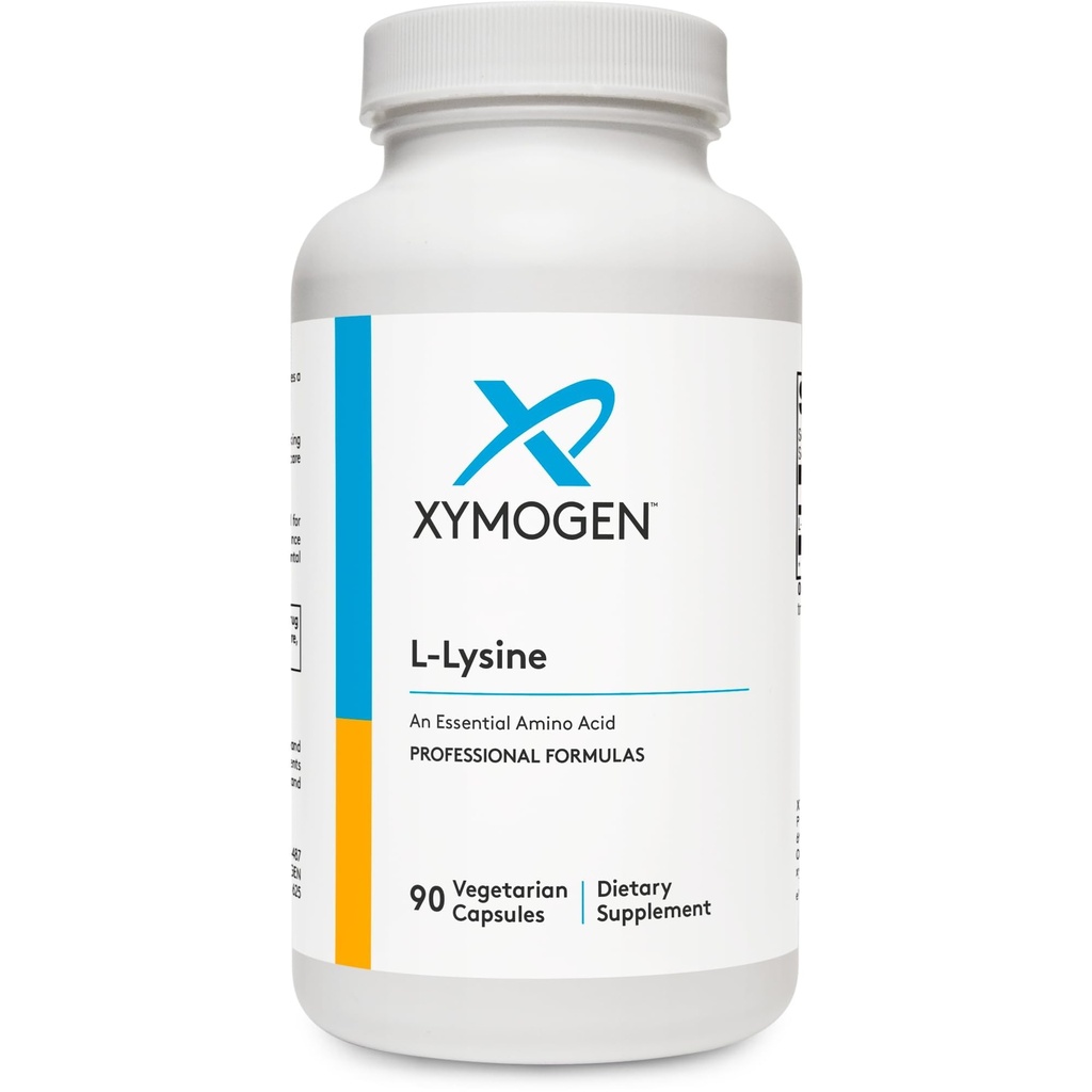 XYMOGEN L-Lysine 1000 mg kapsler - Aminosyre Supplement for å støtte syntese av kollagen, gir balanse til en høy inntak av Arginin (90 kapsler)