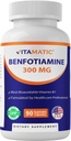 Vitamatic Benfotiamin 300 mg 90 vegetariske kapsler - også kalt fettløselig vitamin B1 (90 greve (pakke med 1)) (1 flaske)