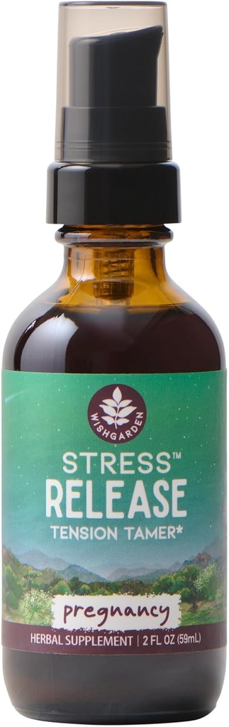 ØnskeGarden Herbs Stress Release for graviditet - Naturlig Herbal Stress Relief Supplement med sitron Balm & Kamille, Adrenal støtte for graviditet og postpartum fremmer avslapning og ro, 2oz