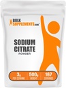 BulkSupplements.com Natrium Citrat pulver - Natrium Citrat Food Grade, Emulgator, Flavor Enhancer - Glutenfri, 3g per servering, 500g (1,1 lbs) (Pack of 1)