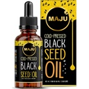 Maju Superfoods Svart frøolje - 3 ganger TQ, kaldpresset, reisestørrelse, 100% tyrkisk svart cuminfrøolje, flytende ren svartfrø, glassflaske, 2 Oz