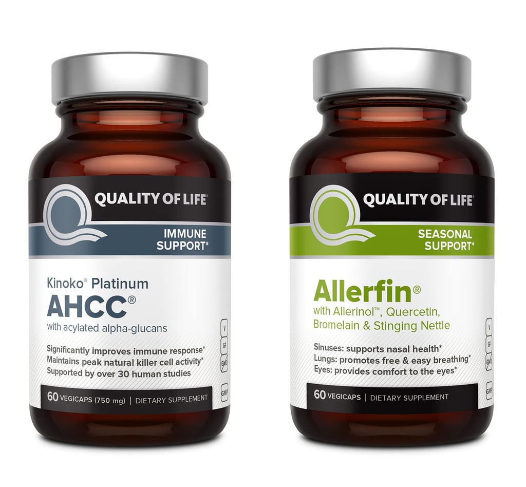 Livsimmun Helse Bundle - Med Kinoko Platinum ACCC 750mg og Allerfin