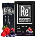 Re3 - Rehydrat - Replenish - Recover Electrolyte Powder Packets. Ingen sukker, 7 Cal, 1,4 karbohydrater. Den beste blandingen av vitaminer og mineraler (Mixed Berry)