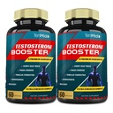 2 Pakker av 60 Caps Testosteron Kosttilskudd Booster for menn, tilsvarende 10000mg - Naturlig Stamina, utholdenhet og styrke Supplement - Muskelbygging vekst, økende ytelse, energi