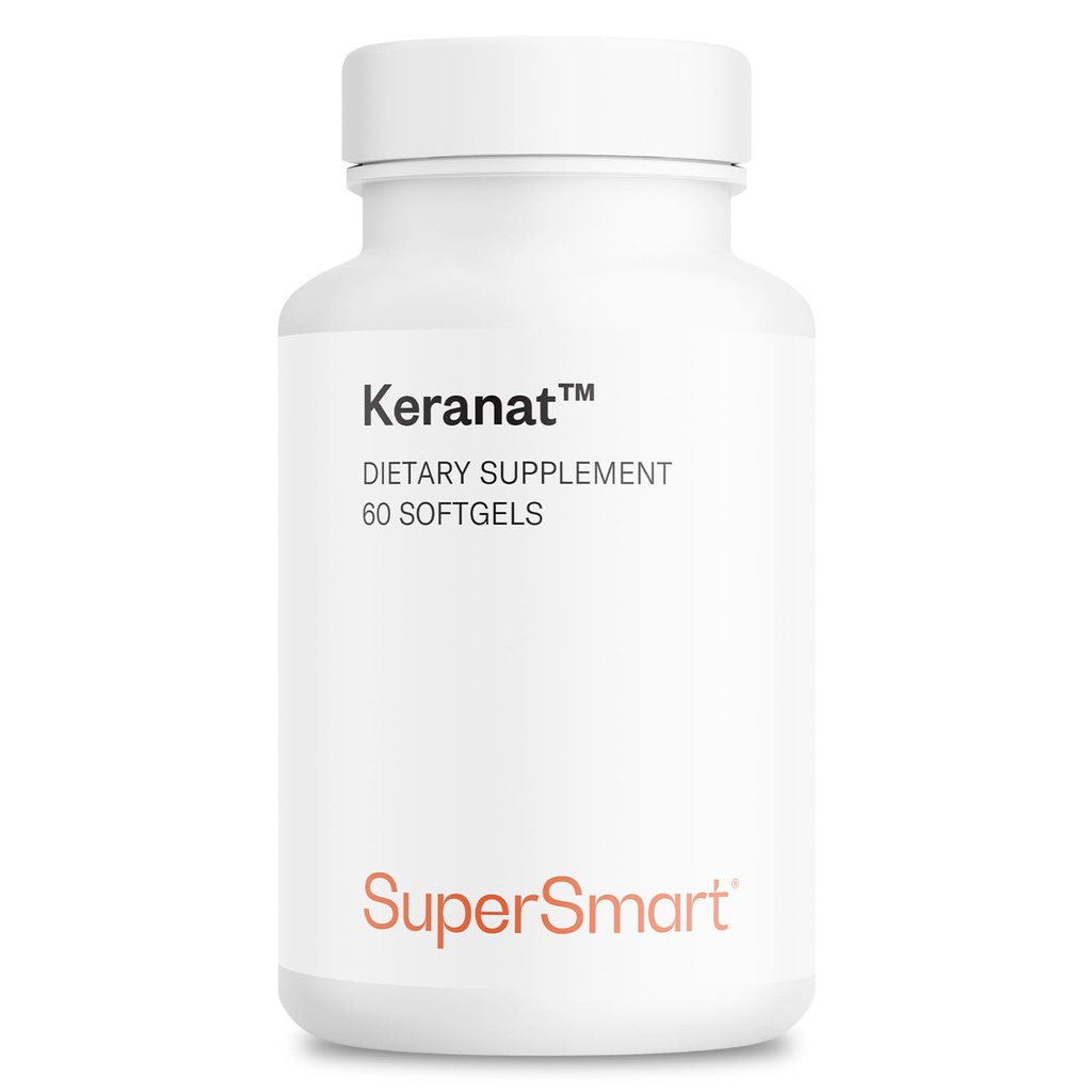 Supersmart - Keranat (Avansert Formel med Biotin) - Hår Supplement for volum og vekst - Hårtap Vitaminer | Ikke-GMO & Glutenfri - 60 Softgels