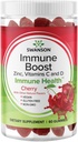 Swanson Immune Boost Gummies med Acerola, sink, og vitamin C & D - Alt naturlig kosttilskudd fremmer et sunt immunsystem - hjelper til å støtte en sunn kropp - (Cherry, 60 gummies)