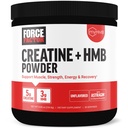 Force Factor Kreatin HMB pulver, 5g Kreatin Monohydrat + 3g myHMB for muskelvekst, styrke, energi og gjenoppretting, med AstraGin for forbedret absorpsjon, upåklagelig, 30 serveringer