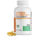 Bronson Vitamin B-kompleks med vitamin C - immunhelse, energistøtte og nervesystem - ikke-GMO, 360 vegetariske kapsler