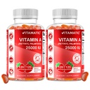 Vitamin A 25000 IU Gummies (retinylpalmitat) - Naturlig Strawberry Flavor - 120 Pectin Basert Gummies (2 flasker)
