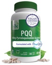 Health Thru Nutrition PQQ 40mg 30 Serverer Pyrroloquinoline Quinone som PureQQ | Fremmer Mitokondrial Biogenese | Certified Vegan | Non-GMO Glutenfri Kapsler | Ren etikett PQQ Tillegg