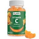 Vitamin C Gummies for voksne - 250 mg Yummy Vitamin C Gummy - VIT C Gummies - Immun Support Supplement -Orange Flavored Kosher, Halal, Glutenfri (100 Count)