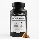Bedre Alt Lions Mane Mushroom Capsules, 2 måneders forsyning | 100% frukt Body Lions Mane Supplement | 30% Polysaccharides | 15:1 Lions Mane Extract 1000mg® 120 greve
