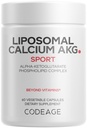Kodelag Liposomal Kalsium AKG Supplement - Kalsium Alpha-Ketoglutarate - 2-måneders Supply - Liposomal Levering - 1 Kapsel Per Serving - Ikke-GMO, Glutenfri - 60 Kapsler