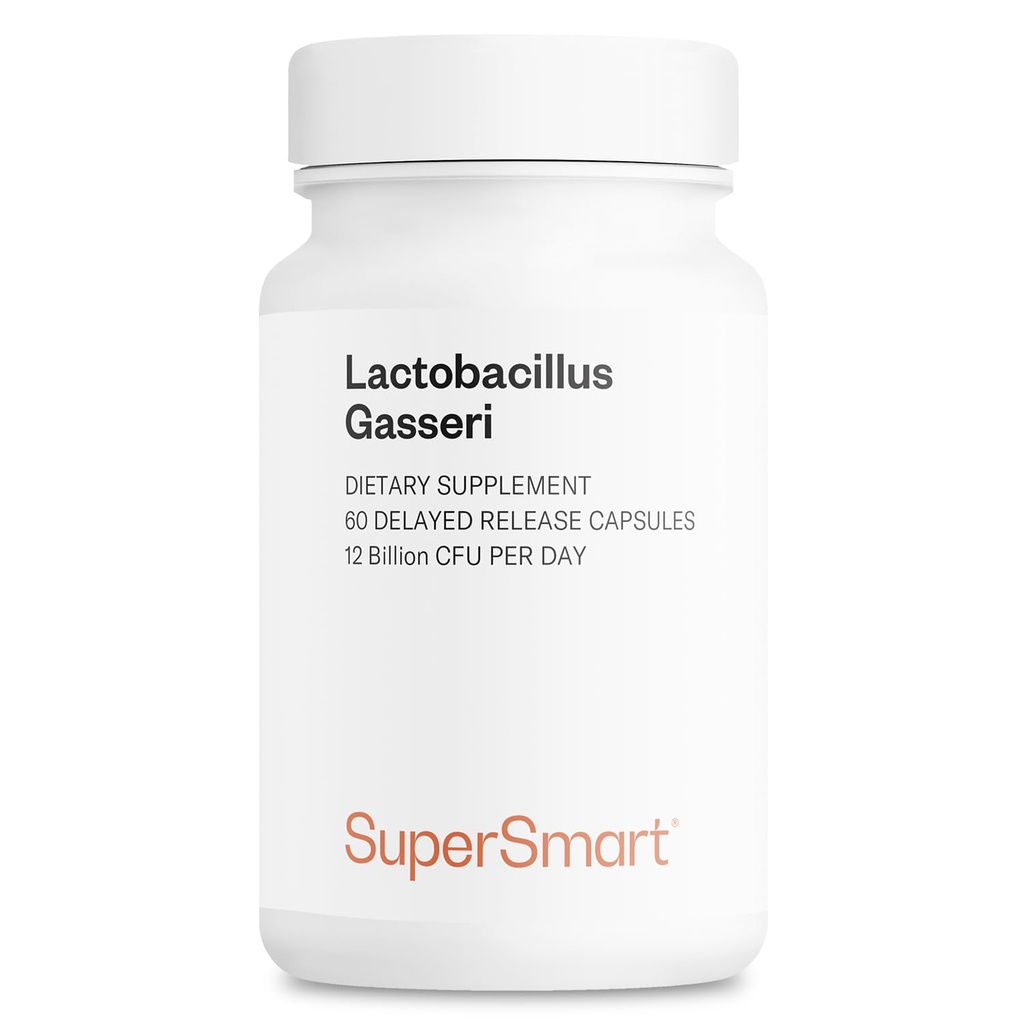 Supersmart - Lactobacillus Gasseri 12 milliarder CFU per dag - Probiotisk Supplement Ikke-GMO & Glutenfri - 60 DR Kapsler (forsinket utgivelse)