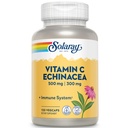 SOLARAY Vitamin C & Echinacea Root ® Sunn Immune System Support m / 500 mg VIT C & 300 mg Echinacea Per Kapsel ® Ikke-GMO & Vegan ® 120 Vegkapsler
