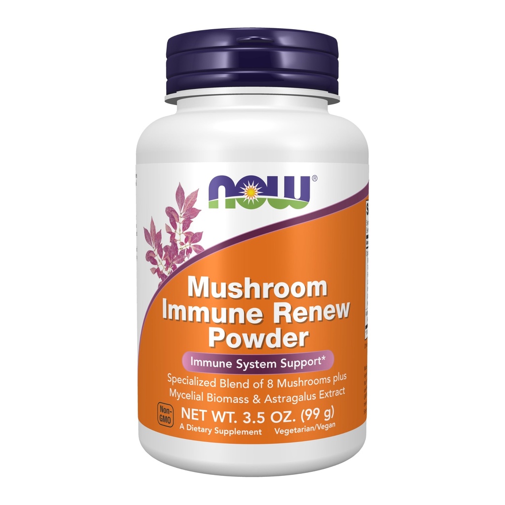 Nå Mattilskudd, Mushroom Immune Forny med Astragalus Root Extract, Immune System Support*, 3,5-Ounce