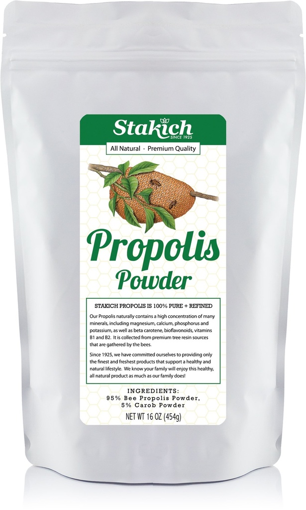 Stakich Bee Propolis pulver - alle naturlige - 1 pund (16 Ounce)