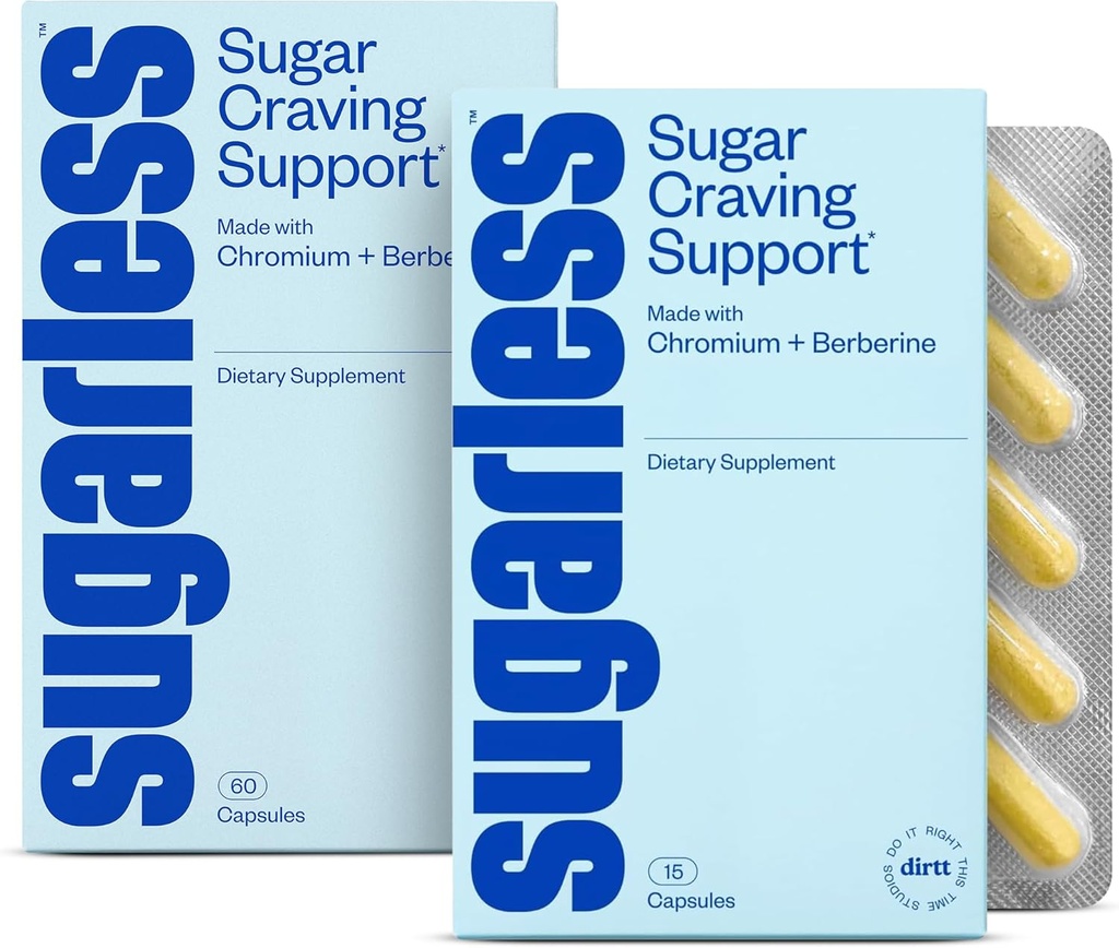 Sukkerfri stopp sukker cravings Supplement Bundle - naturlig craving blokker med berberine, Chromium, CoQ10 & L-Theanine - 30 greve og 15 greve reise størrelser, ikke-GMO & glutenfri