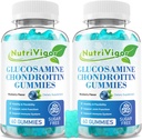Glucosamine Chondroitin Gummies, Extra styrke felles støtte Supplement med MSM & Elderberry, felles støtte Supplement for voksne, menn og kvinner, Blåbær Flavor, 120 greve