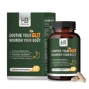 Herbal BEE Gut Helse - Gas og Bloating Relief, Lakty Gut Repair - Gut Cleanse & Restore Digestion - Fremme regelmessighet, Colon Cleanser, 60 Kapsler