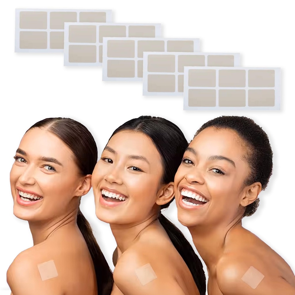 Energiplaster (30 Pack) | Plantebasert, Vann-Resistant | naturlige ingredienser for fokus, Mood & Energi | Vitamin B1, B7, B2, B9, B12, B5, B6 | Daglig velvære for menn og kvinner
