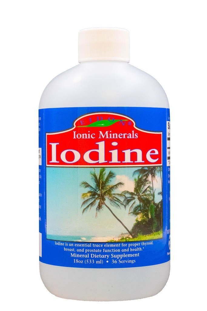 Eidon Ionic Minerals Kalium Iodide Supplement - flytende jodin Drops, støtter energinivåer og Thyroid Helse, Biotilgjengelig, Ingen additiver eller Preservatives - Kalium Iodide Drops, 18 oz