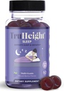 TruHeight Sleep Gummies - Kids & Tenåring naturlig søvnhjelp for maksimal vekst - Pediatrisk Anbefalt - Kids Melatonin Gummy - Melatonin, Ashwagandha, L Theanine, Lemon Balm, Alder 4+, Blandet Berry Flavor