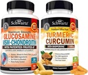 BioSchwartz Turmeric Curcumin med svart pepper ekstrakt 1500 mg kompleks (1 måneds forsyning) Plus glukosamine Chondroitin MSM trippel styrke felles støtte Supplement (1 måneds forsyning)