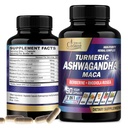 Organic Cadane Ashwagandha Supplements - Minne, immunsystem og styrke støtte - 7in1 konsentrert med turmerisk, Maca Root, Berberine og mer - 90 Vegan Capsules for 3-måneders forsyning