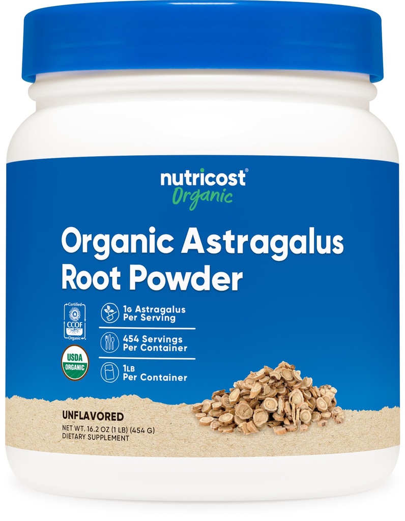 Nutricost organisk astragalus rotpulver 1LB - Glutenfri, ikke-GMO, vegetarisk