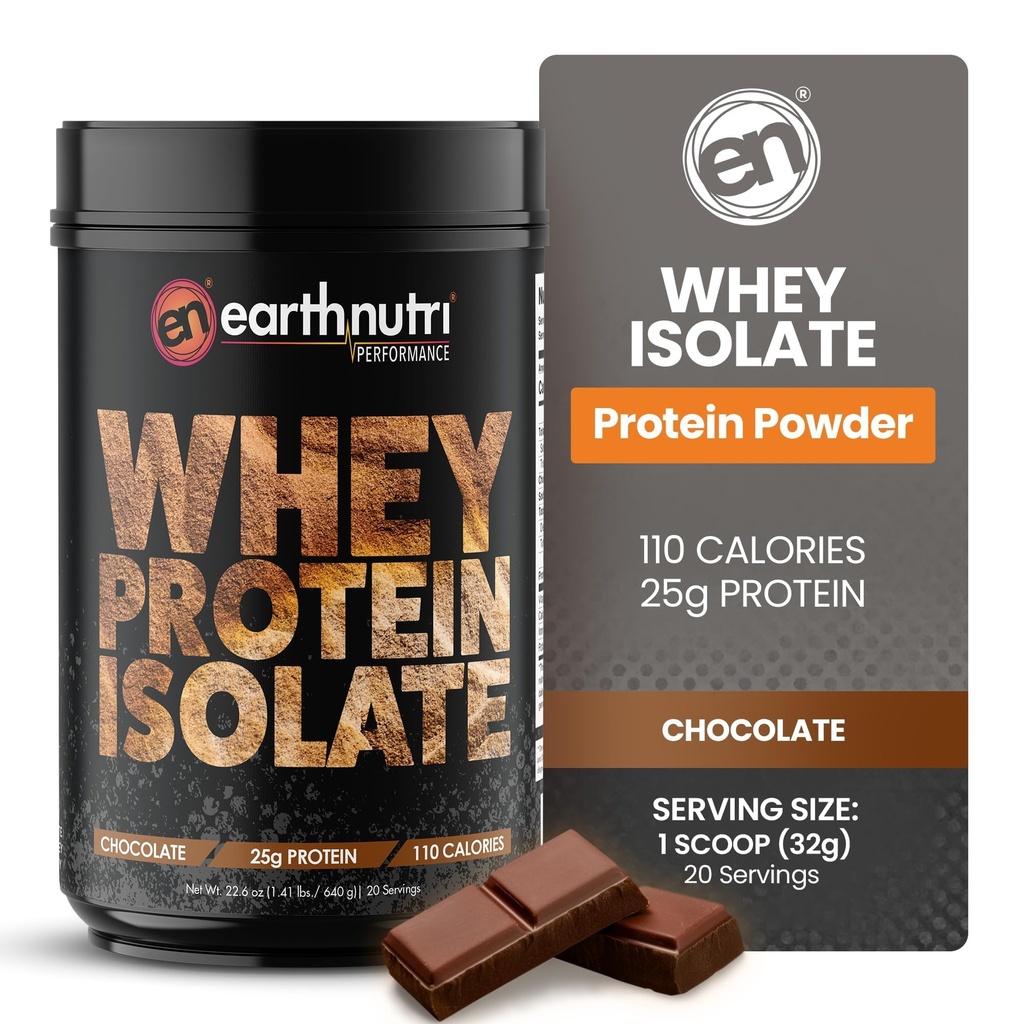 Whey Isolate Protein Powder – Post Workout Recovery Powder for muskelgjenvinning og vekst – 25g Protein – lett Digestible – Ikke-GMO & Glutenfri – Sjokoladeflavor – 20 Serveringer (1,41 lbs)