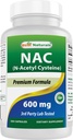 Beste Naturals NAC N-Acetyl-Cysteine 600 mg 250 kapsler