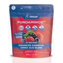 FundAminos EAA + BCAA Amino Acid pulver | Økologisk, vegansk, plantebasert | Komplett essensielle Aminos for daglig ernæring | Optimisert Protein bruk | Oppfriskende superfrukter blanding - 60 serveringer