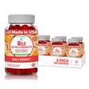Vitamin B12 Gummies for voksne - Tastiest Property Formula - 3000mcg Metyl B-12 høy absorpsjon Energi Gummier - Ikke-GMO Vegan Vit B12 - Chewable B 12 for energistøtte og bein helse - 6 Pack
