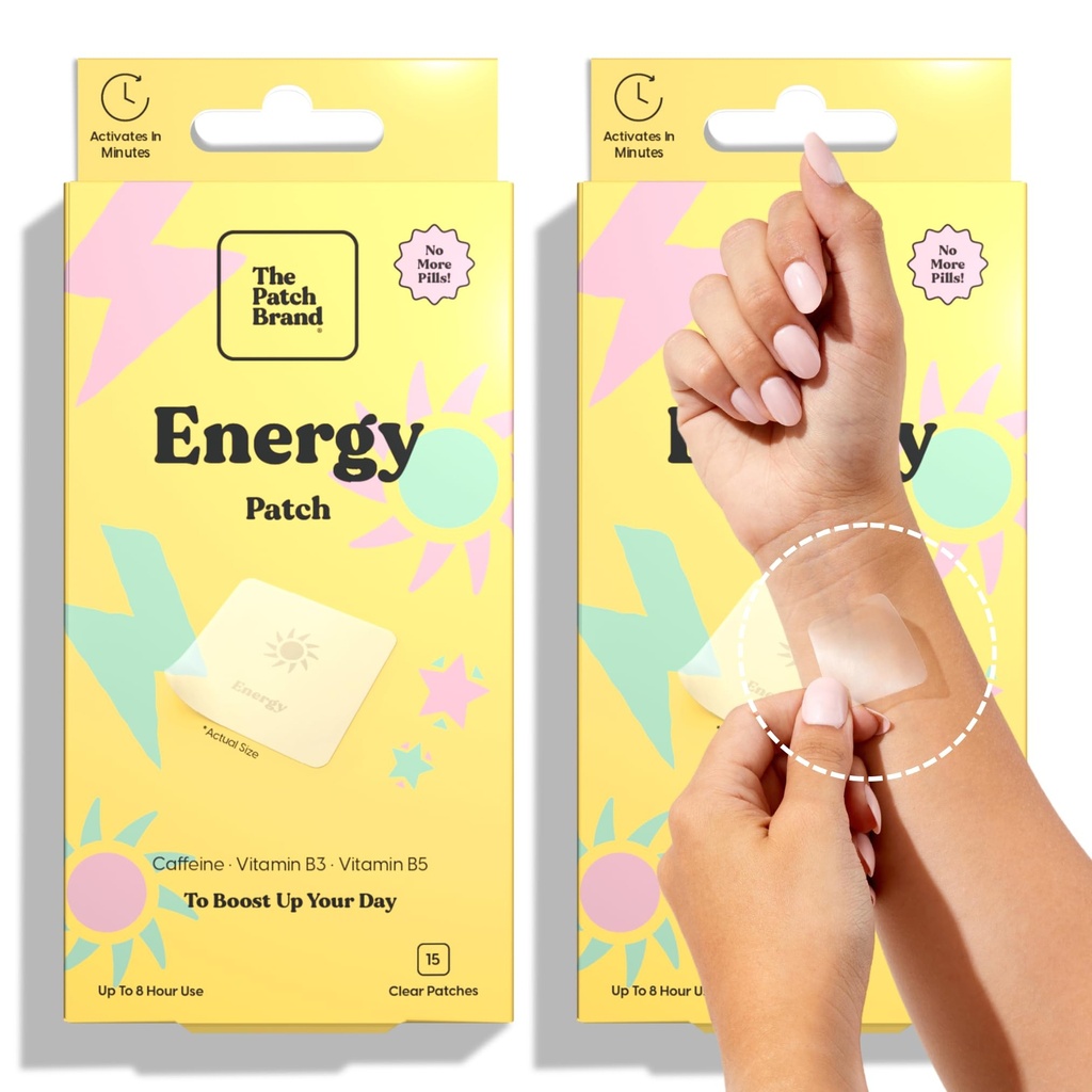 Patch Merke Energi Patches  enhver naturlig velvære Patch Plant Basert og Cruelty Free Water Resistent Patches som varer hele dagen