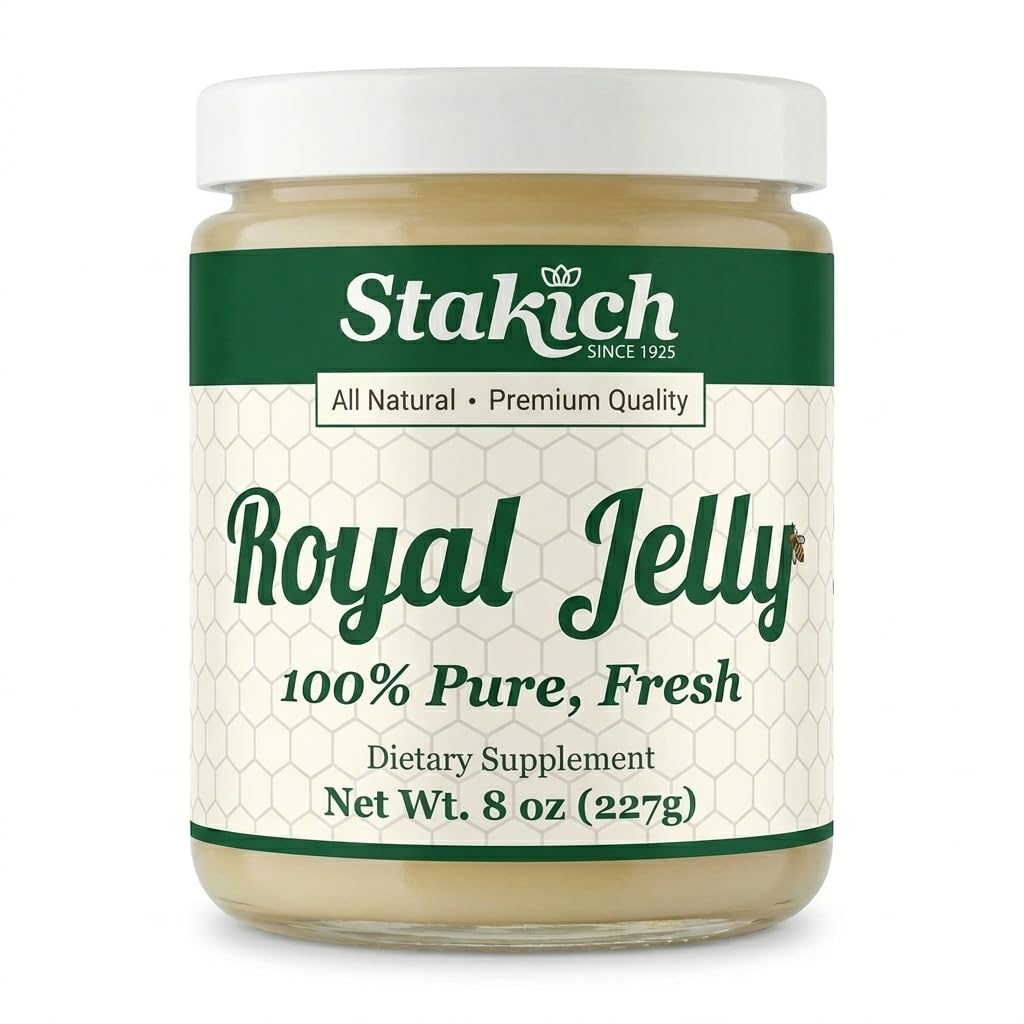 Stakich Fresh Royal Jelly - ren, alt naturlig - Ingen additiver/Flavors/Preservativer lagt til - 8 Ounce (227 gram)