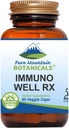 Pure Mountain Botanicals Immuno Well RX - Kosher Caps med organisk astragalus Echinacea hvitløk Maitake Shiitake Mushroom Honeysuckle & Beta Glucan
