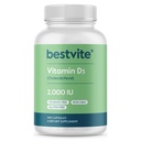 BESTVITE Vitamin D 2000 IU (240 kapsler) - Ingen stearates - Ikke GMO - Glutenfri