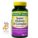 Spring Valley Super vitamin B kompleks kalsiumkarbonat, askorbinsyre 100 tabletter bunke med Lual 45 Diabetes dekodet