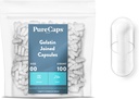PureCaps USA - Tomme Gelatin Capsules Size 00 enhver 100 Sammenslåtte Pills ® Clear® Ikke-GMO Certified® SLS, Gluten, Preservativ Gratis