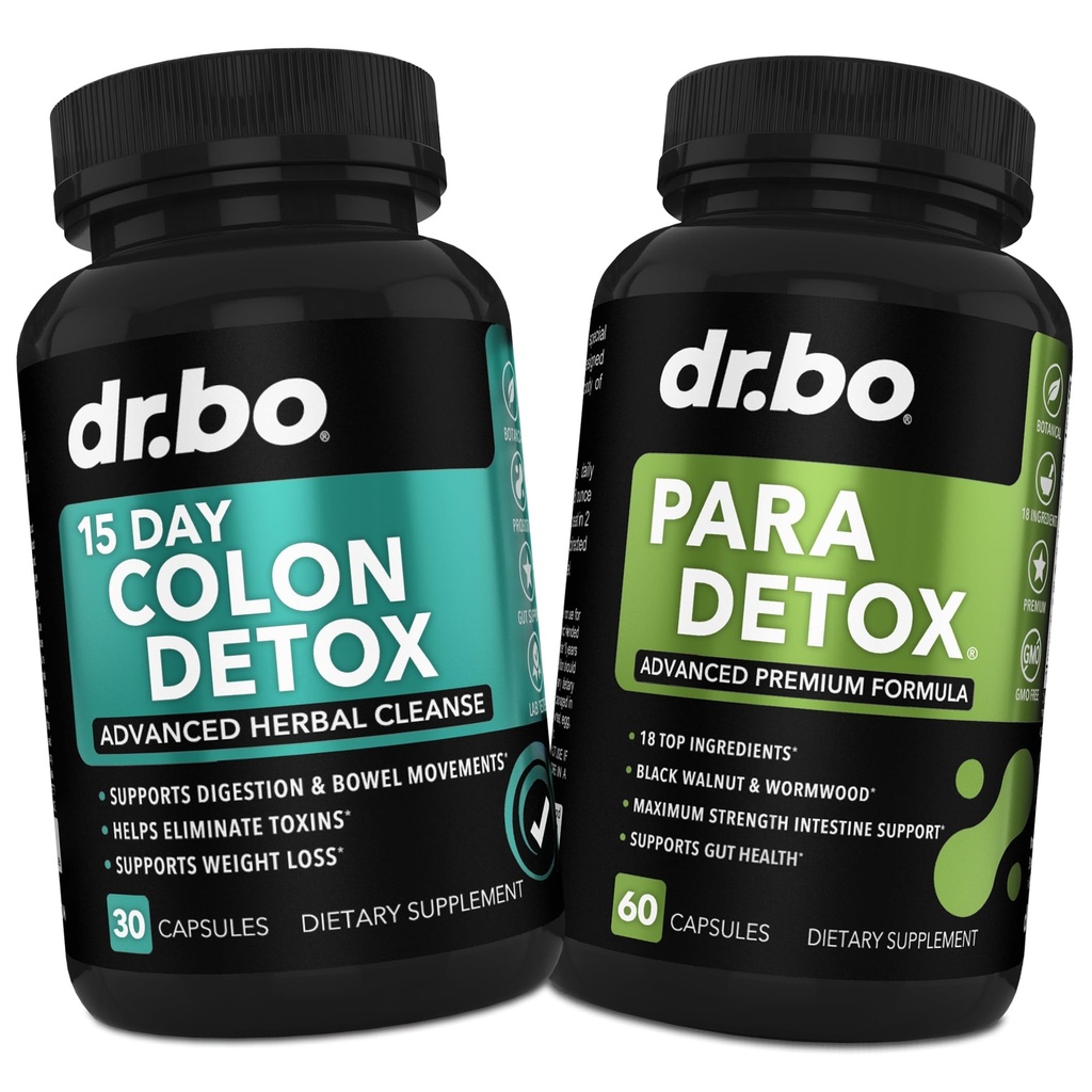 Colon Cleanser Detox & Intestinal Supplement - 15 dagers Colon rengjøring piller med probiotiske, Wormwood, Black Walnut, Psyllium, Aloe Complex - Bowell Movement Supplements for mage Bloating Gut Support
