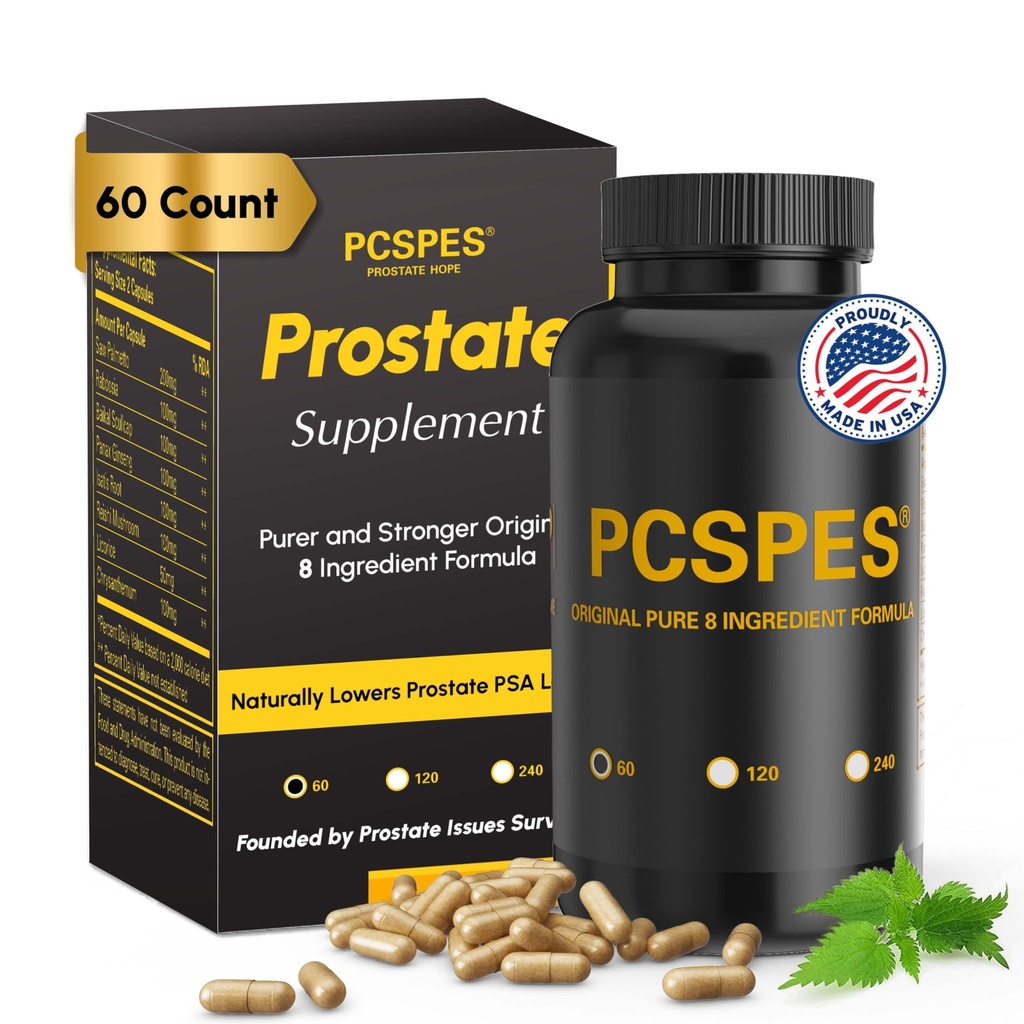 Prostata helse kosttilskudd for menn - lavere PSA nivåer naturlig med så Palmetto & 7 ren urter - Bladder kontroll kosttilskudd og redusere nattetid urinasjon 60 greve