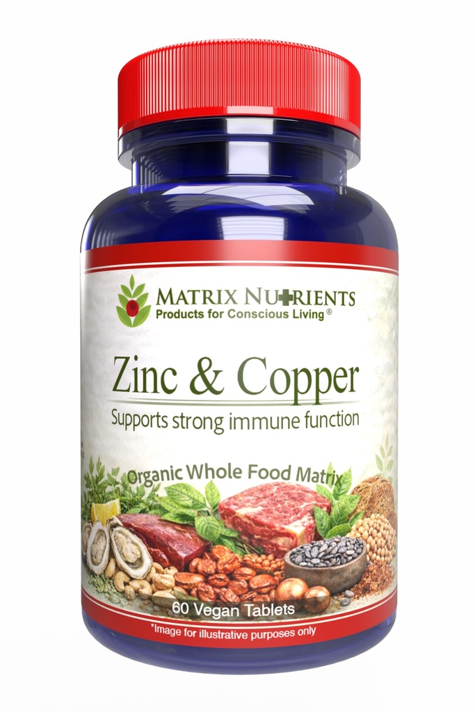 ZINC & Kobber - LAB testet for høyeste renhet! Rask absorpsjon, 100% organiske naturlige ingredienser - Massiv immun støtte - Reparer hjerte og kropp! - Vegan tabletter (60ct)