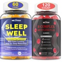 Melatonin gratis naturlig søvn gummier for voksne + vitamin B kompleks gummier for kvinner