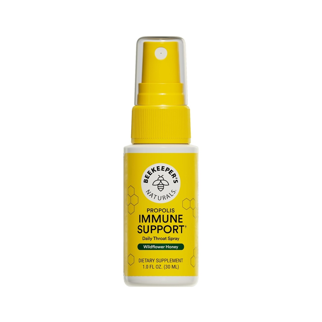 Propolis Throat Spray av Beekeeper 's Naturals - 95% Bee Propolis Extract, Natural Immune Support & Sore Throat Relief - Antioksidanter, Keto, Paleo, Glutenfri (1.0 oz)(Pack of 1)