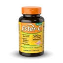 Amerikansk Helse Ester-C 500 mg med Citrus Bioflavonoider - 120 vegetariske kapsler - 24-timers immunstøtte - Ikke-GMO, Vegansk, Glutenfri - 60 Services