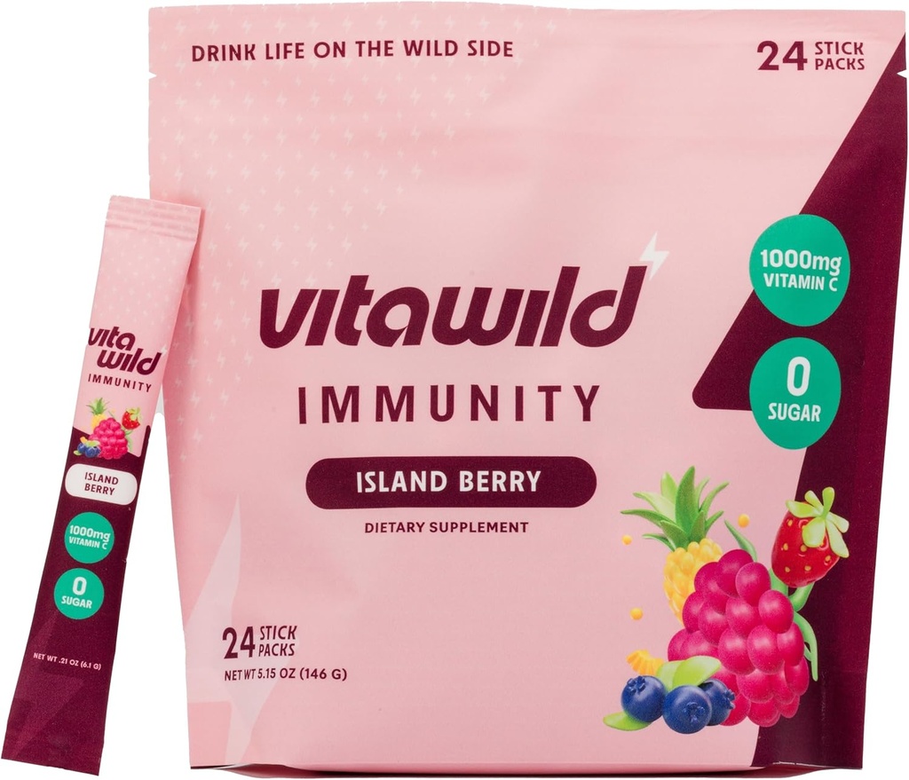 Immunitet + Hydration Elektrolytt Drink | Elderbær & sink Immune Support Hydration Packets | Vitamin C 1000mg | Immune Support Supplement | Emergency Elderberry Vitamin C og sink