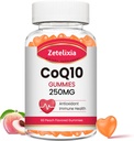 CoQ10 Gummies, 5X Bedre absorpsjon Coenzym Q10 for cellulær energi og antioksidant støtte, 60 Peach Gummies